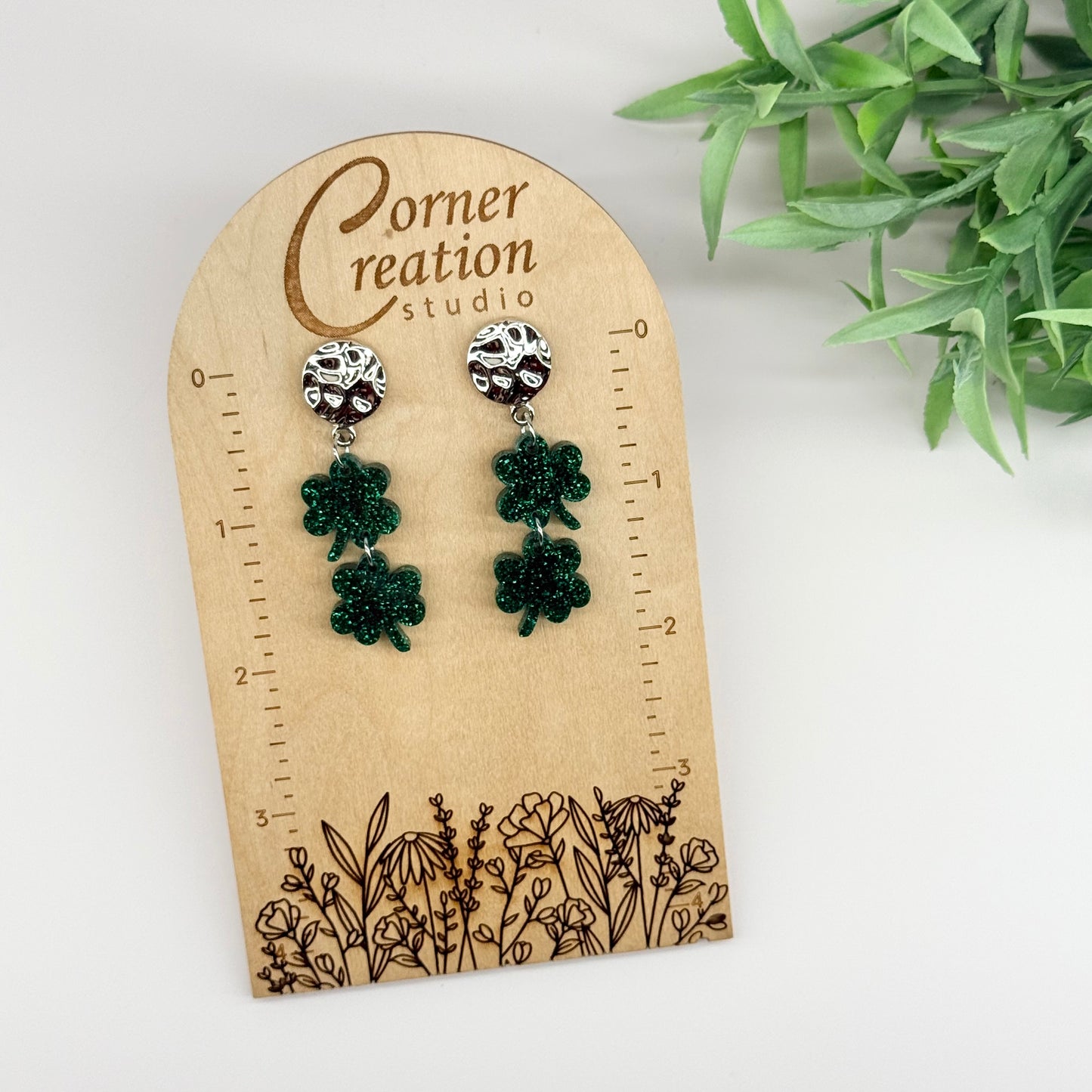St. Patty's Day Double Clover Earrings