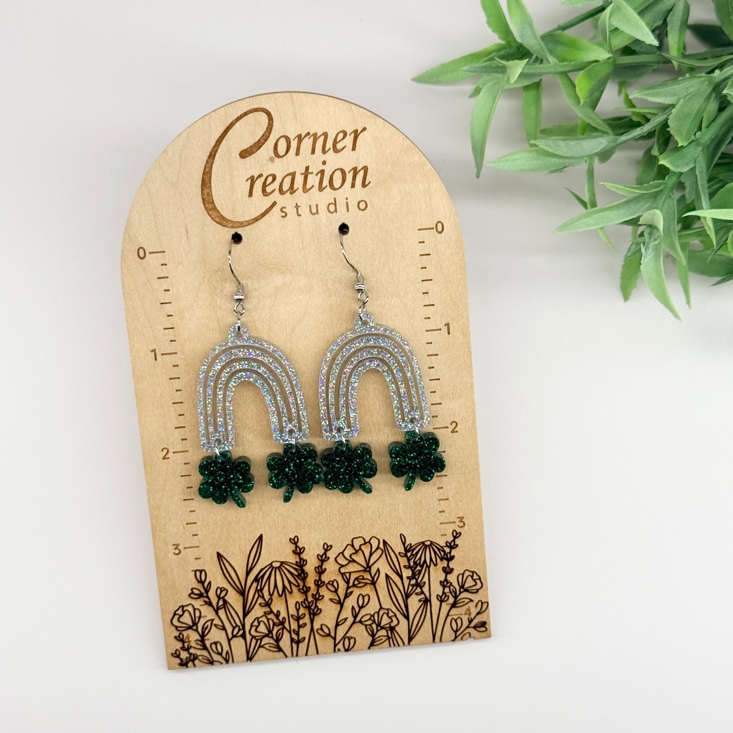 Rainbow St Patricks Day Earrings
