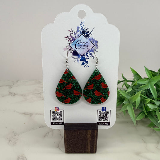 Cardinal Teardrop Earrings