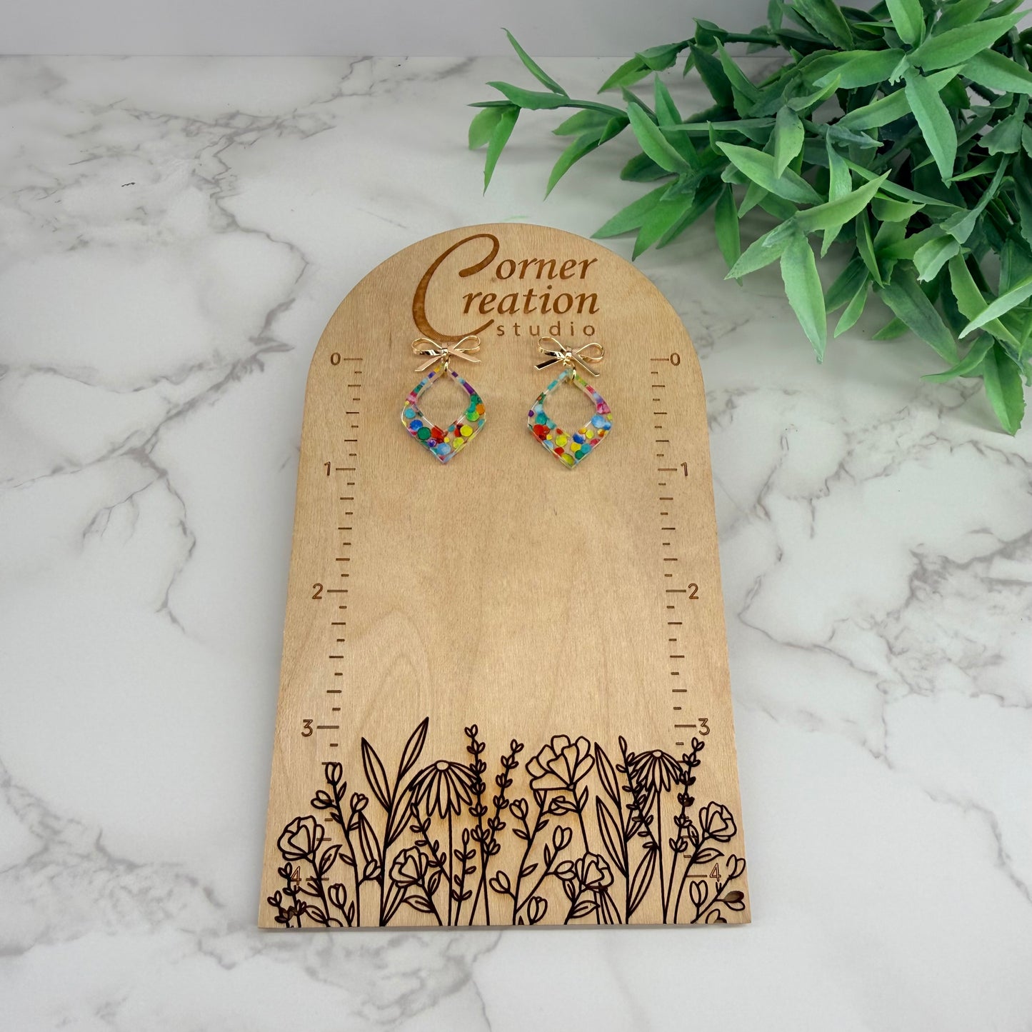 Diamond Party Print Earrings