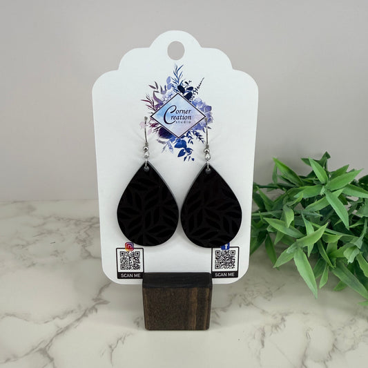 Smoke & Mirror Leaves Earrings