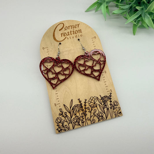 Multi Heart Earrings