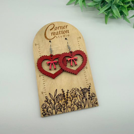 Heart Bow Earrings
