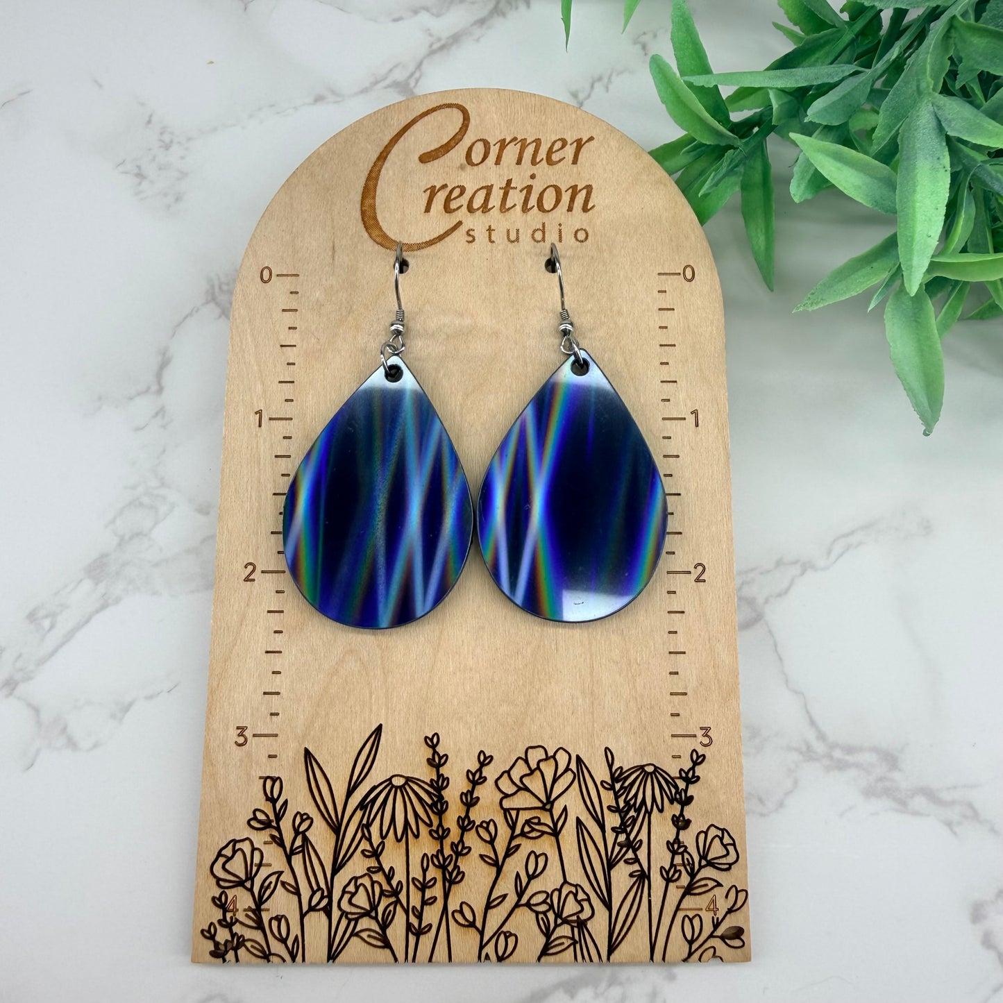 Northern Lights Iridescent Teardrop Earrings