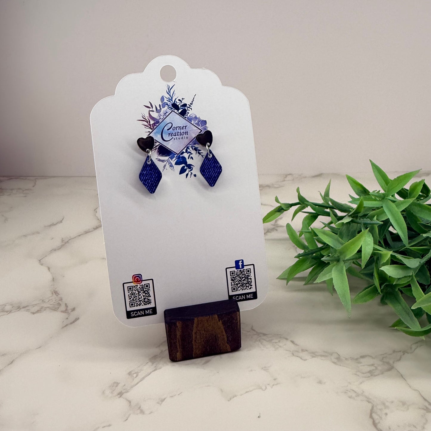Blue Jean Color Earrings