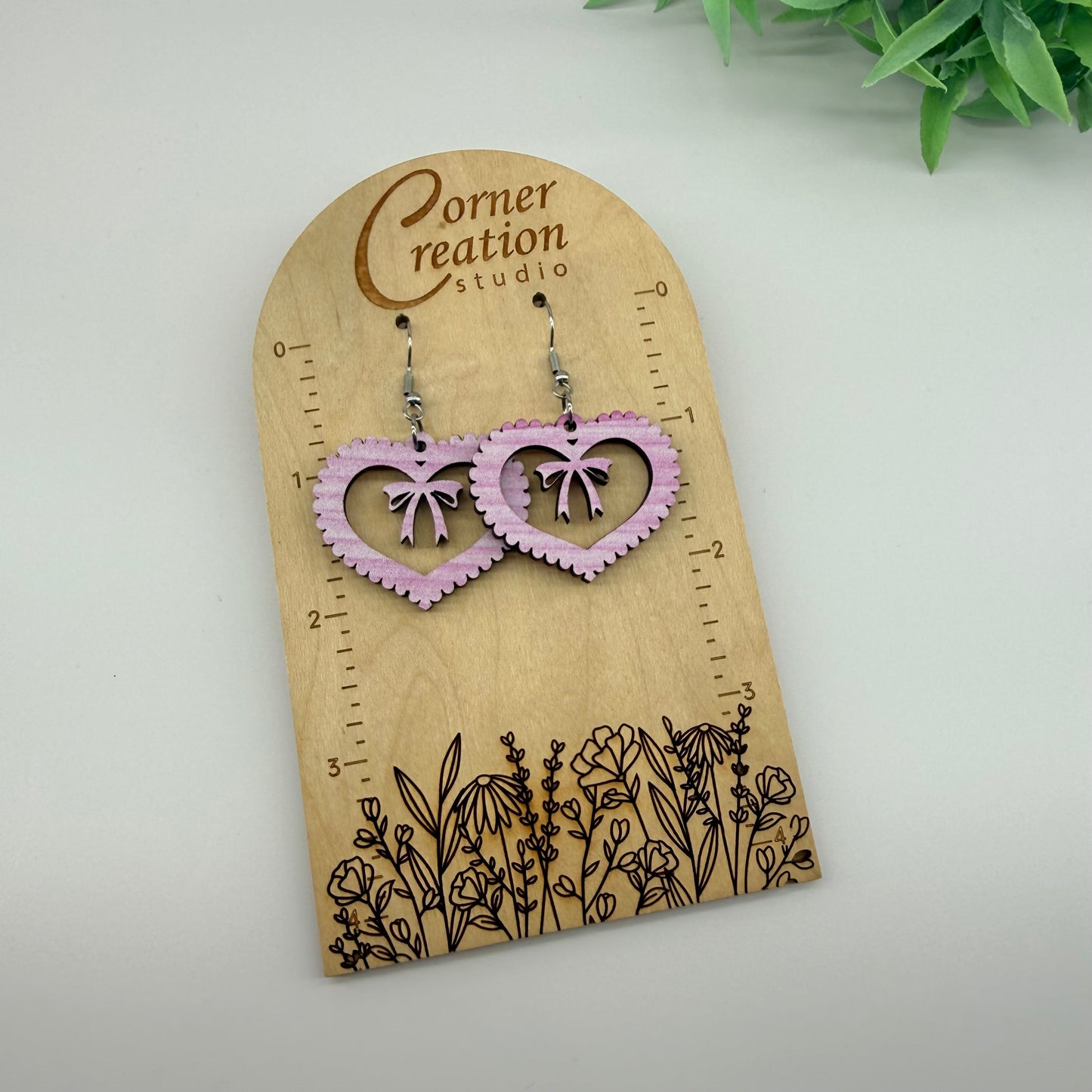 Heart Bow Earrings