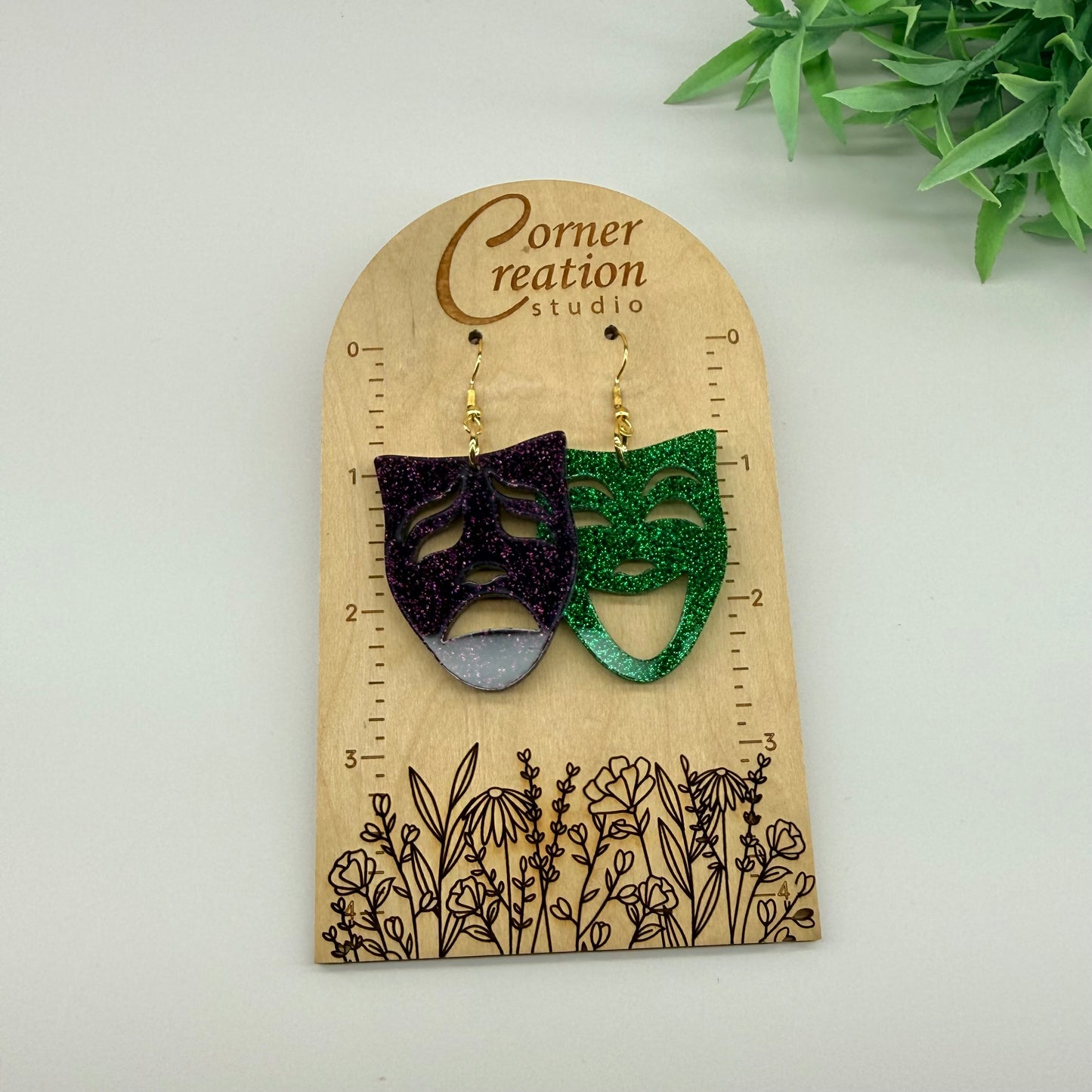Mardi Gras Mask Earrings