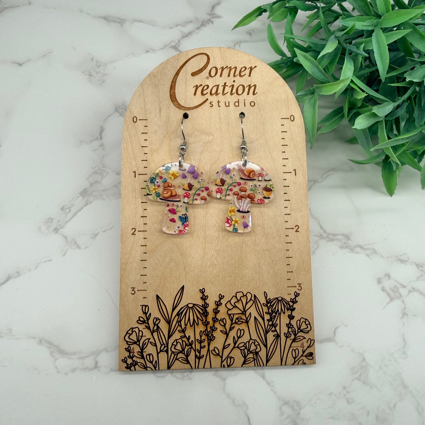 Snail & Mushrooms Earrings