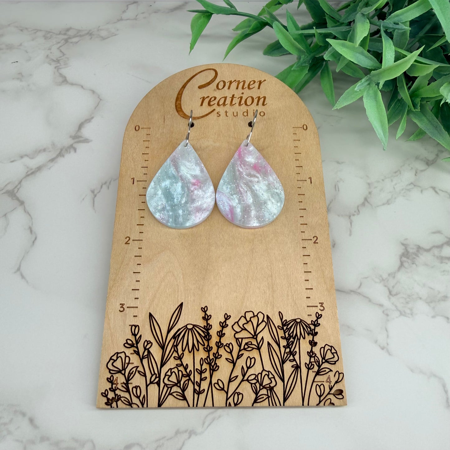 Cotton Candy Potion Teardrop Earrings