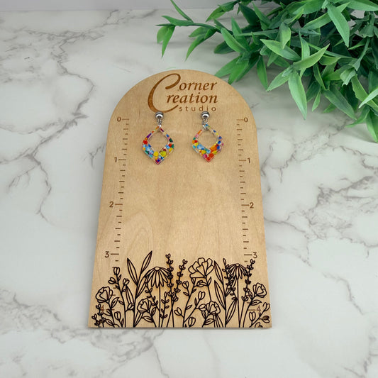 Diamond Party Print Earrings
