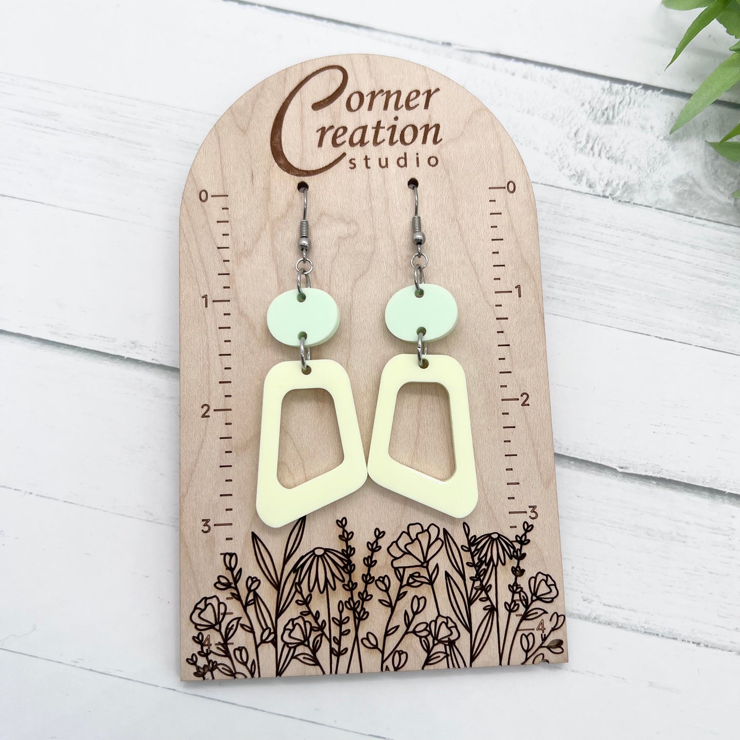 Geometric Slant Earrings