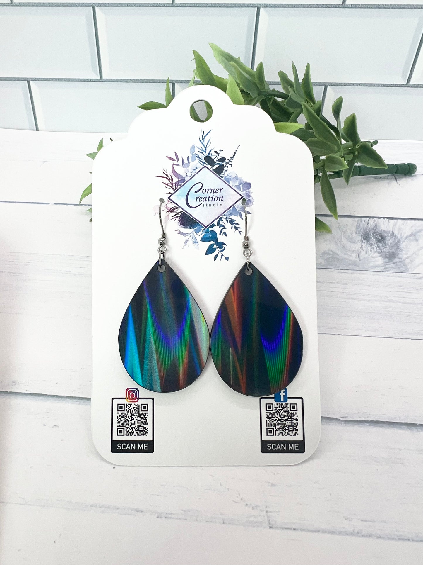 Rainbow Iridescent Earrings