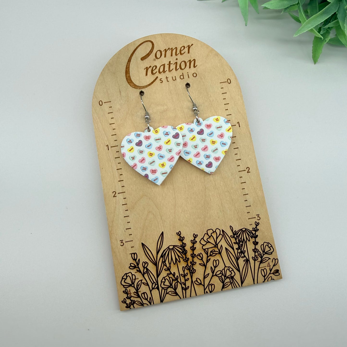 Conversational Heart Earrings