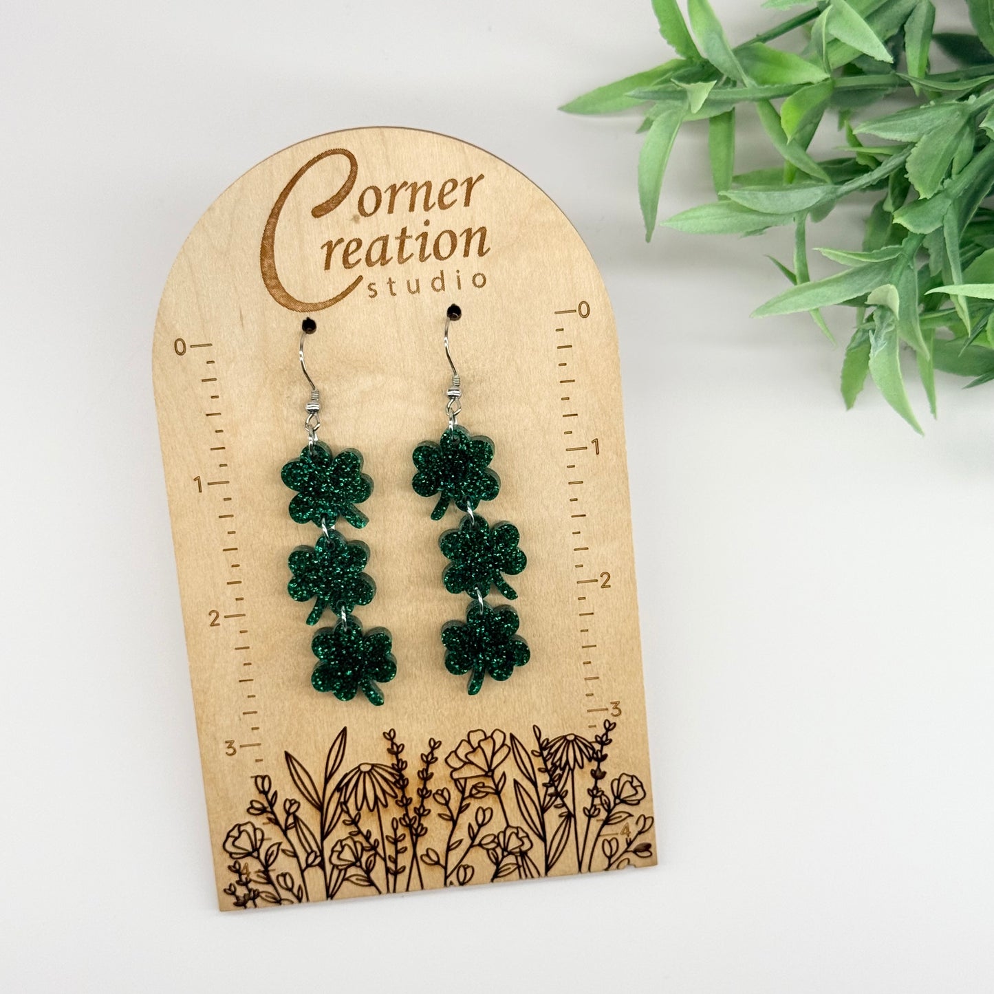 St. Patrick's Day Clover Earrings