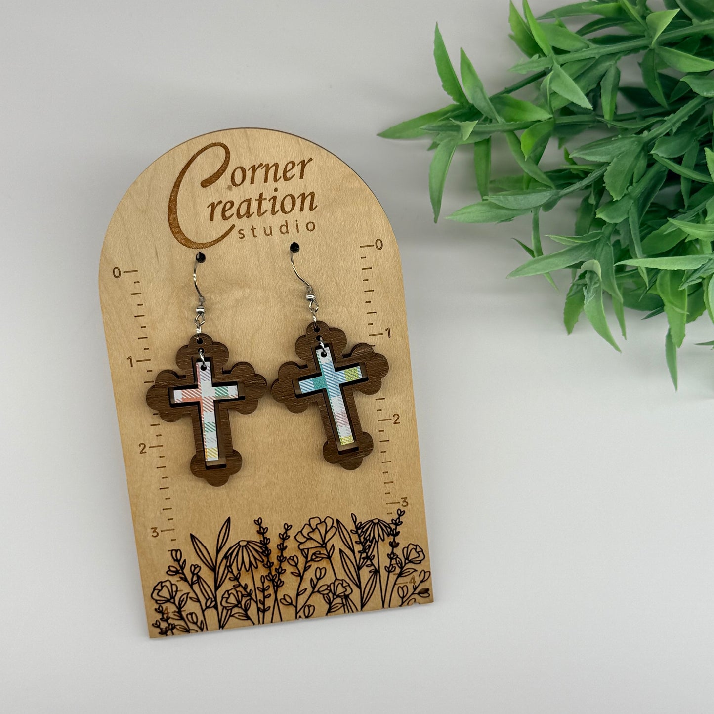 Easter Cross n Cross Earrings