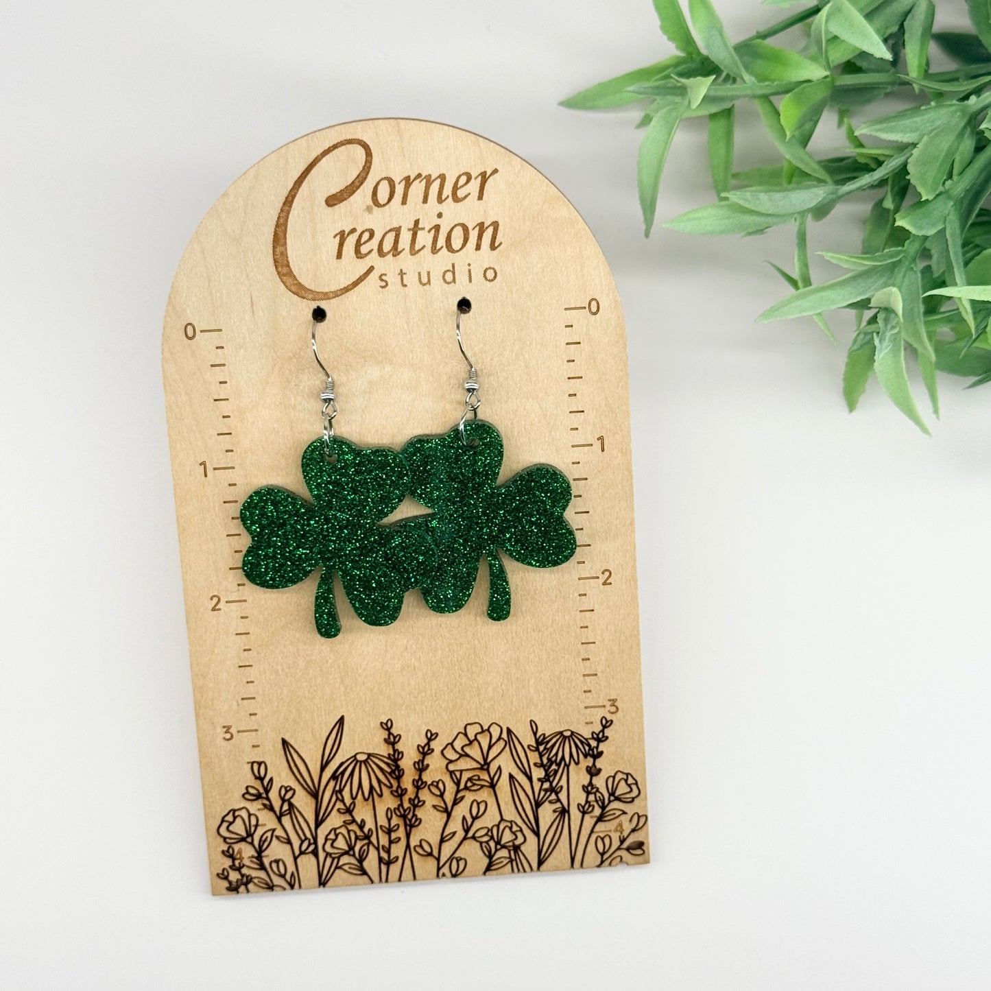 St. Patrick's Day Clover Earrings