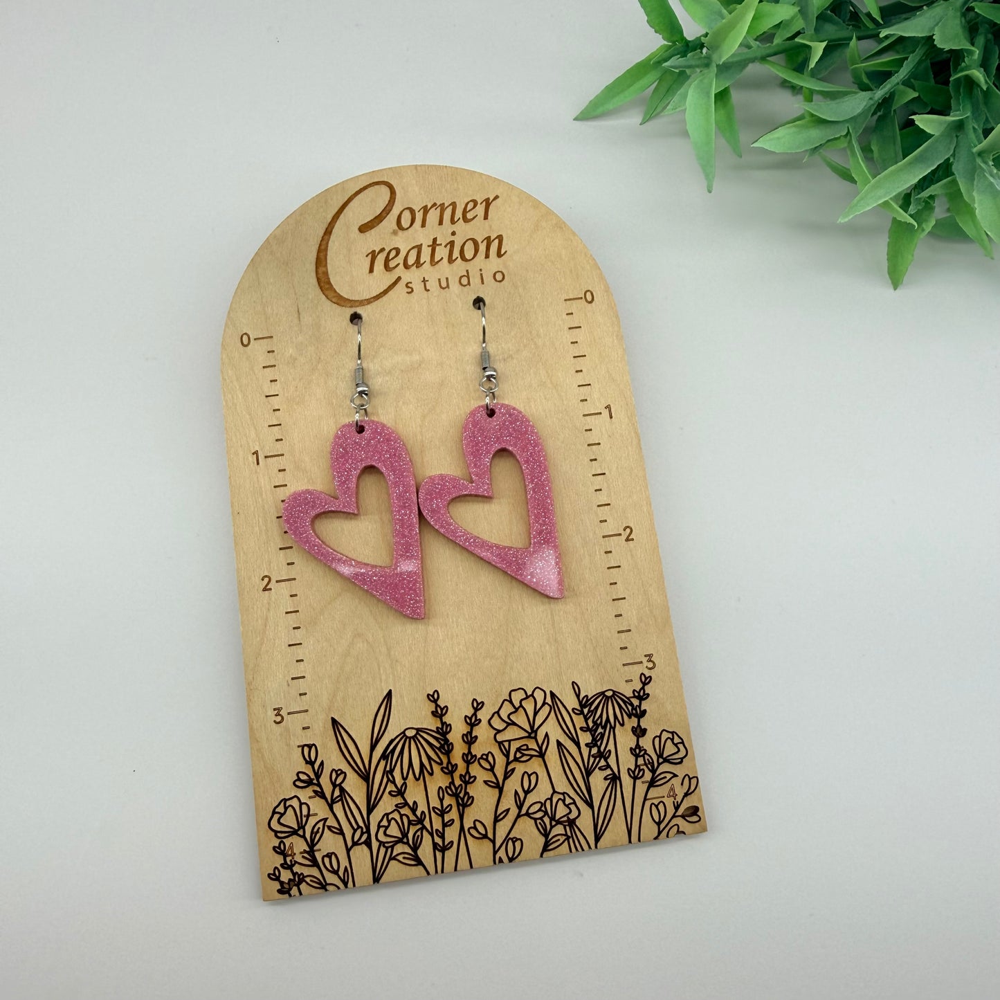 Droopy Open Heart Earrings