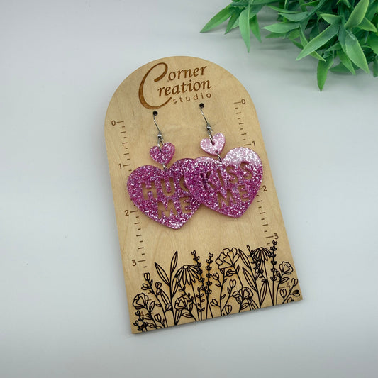 Conversational Heart Earrings