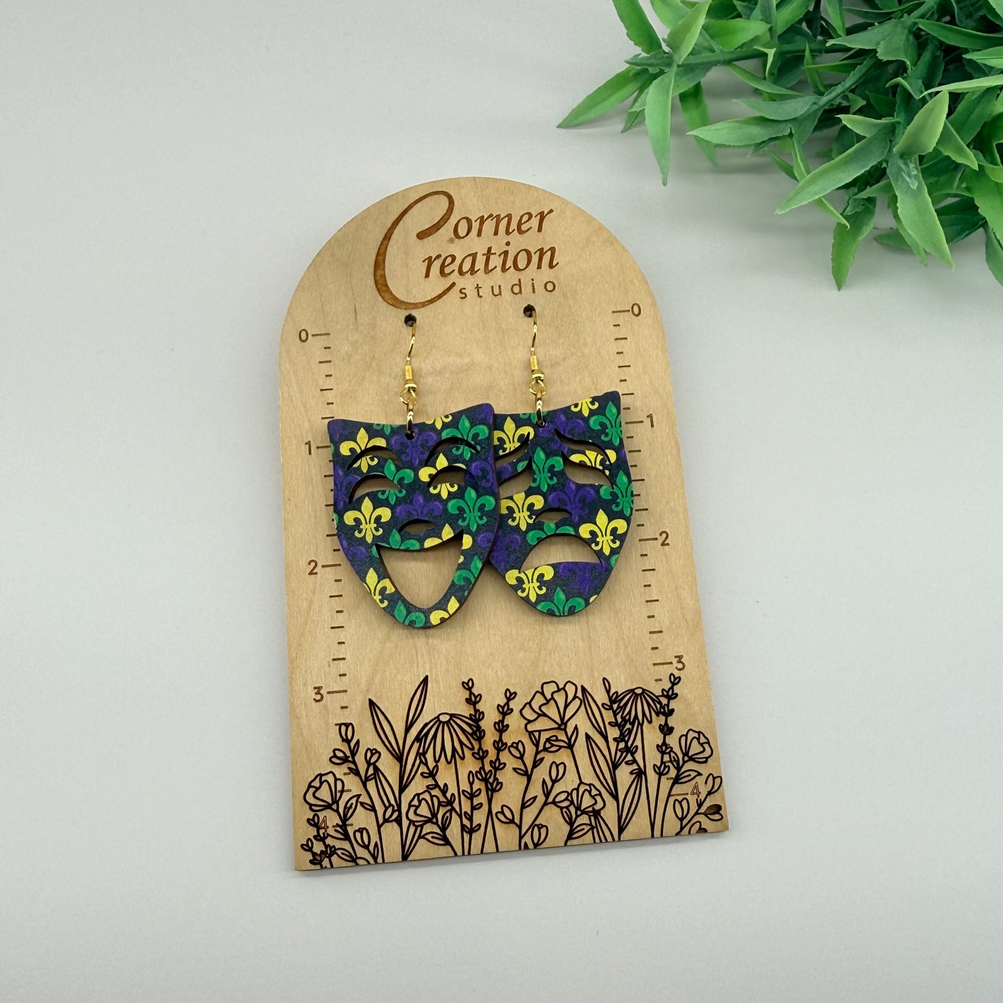 Mardi Gras Mask Earrings