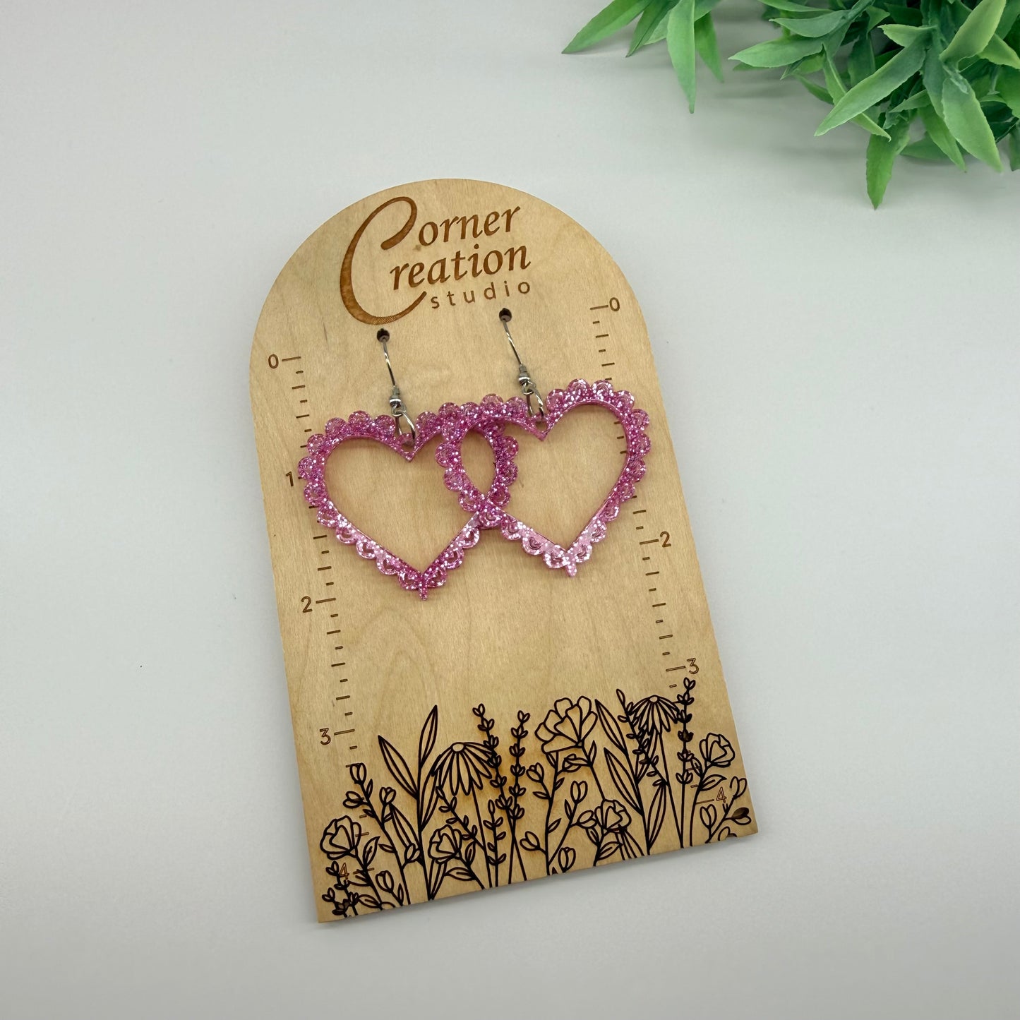 Scroll Heart Earrings
