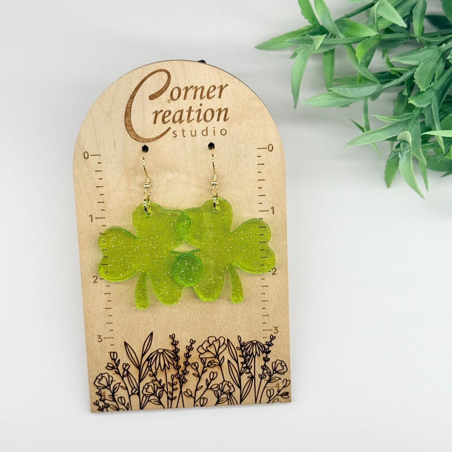 St. Patrick's Day Clover Earrings