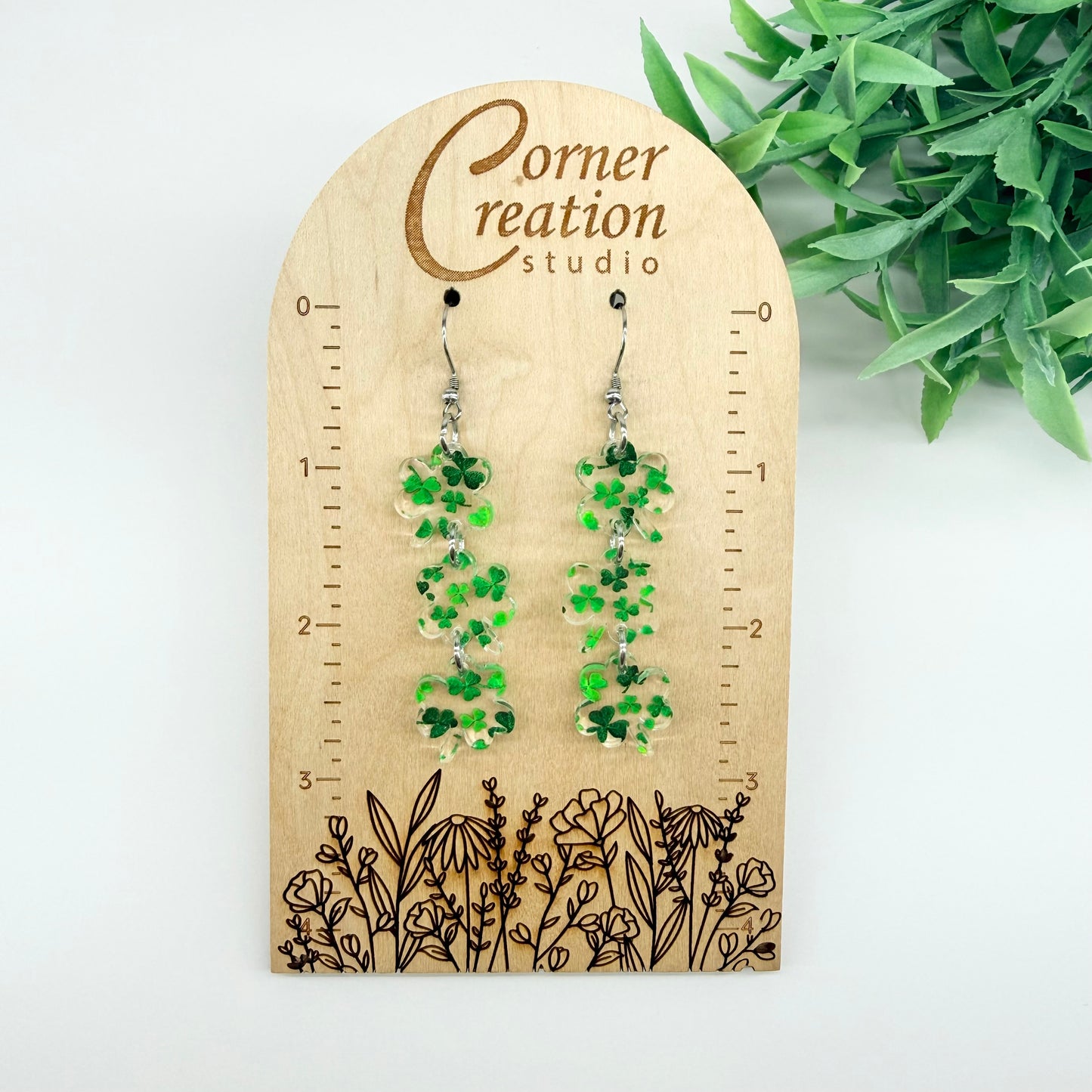 St. Patrick's Day Clover Earrings