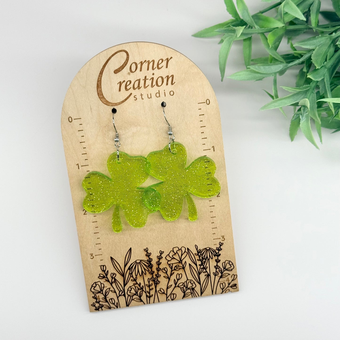 St. Patrick's Day Clover Earrings