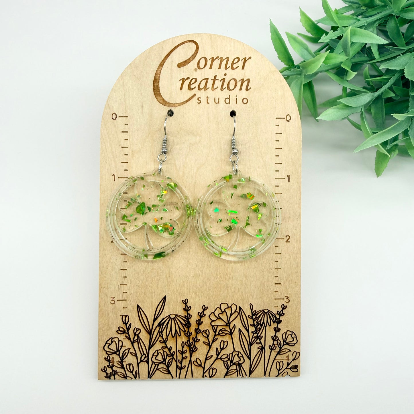 St. Patrick's Day Clover Earrings
