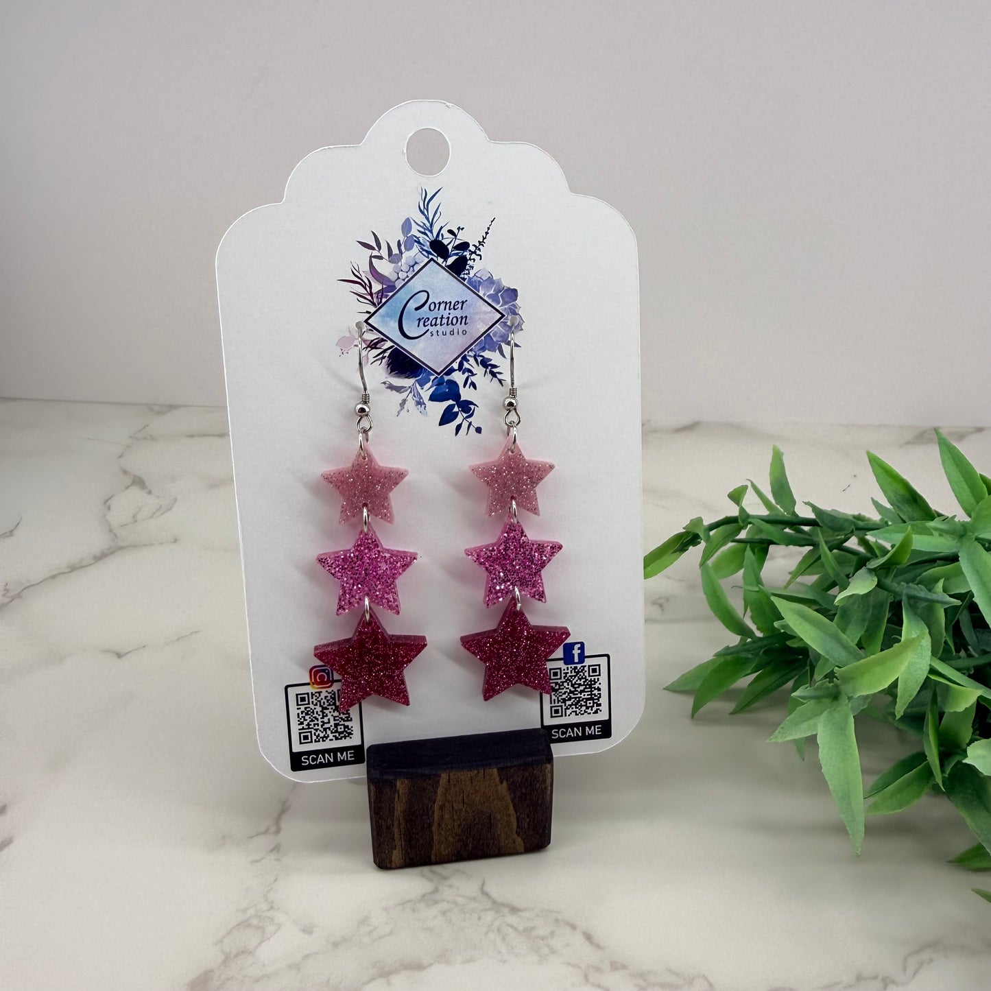Cascading Star Earrings