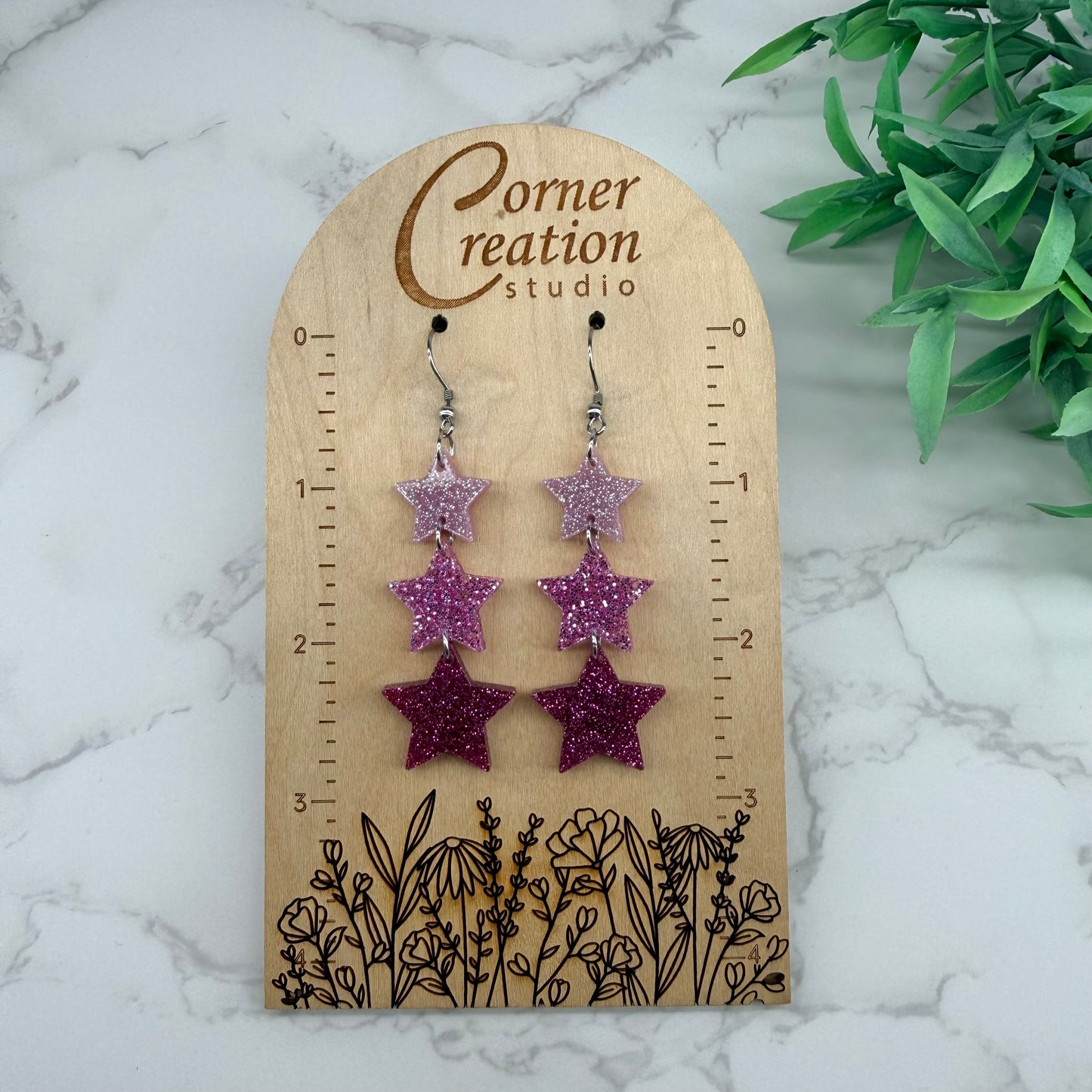 Cascading Star Earrings
