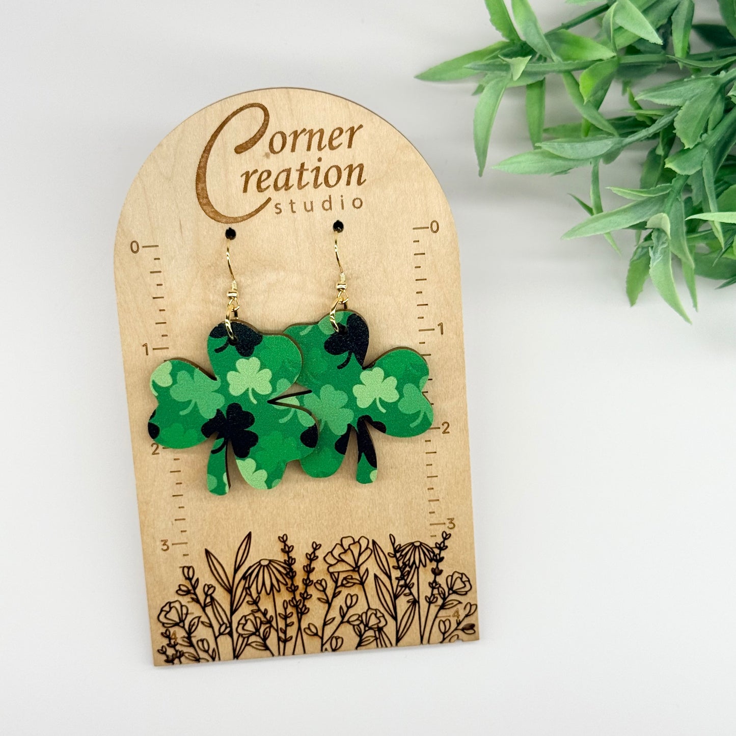 St. Patrick's Day Clover Earrings