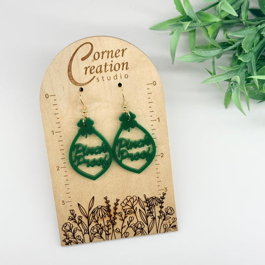 St. Patrick's Day Pinch Proof Earrings