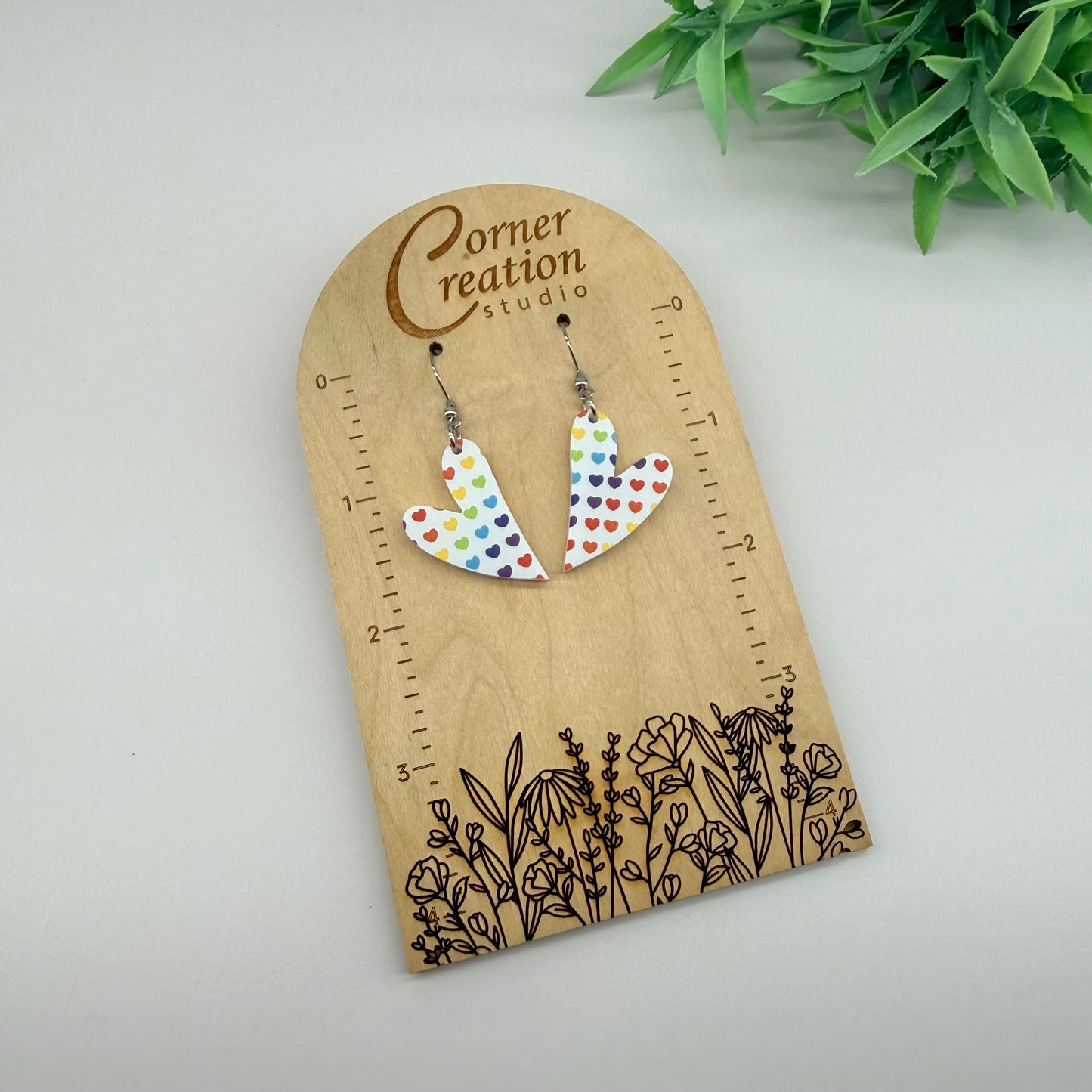 Rainbow Heart Earrings