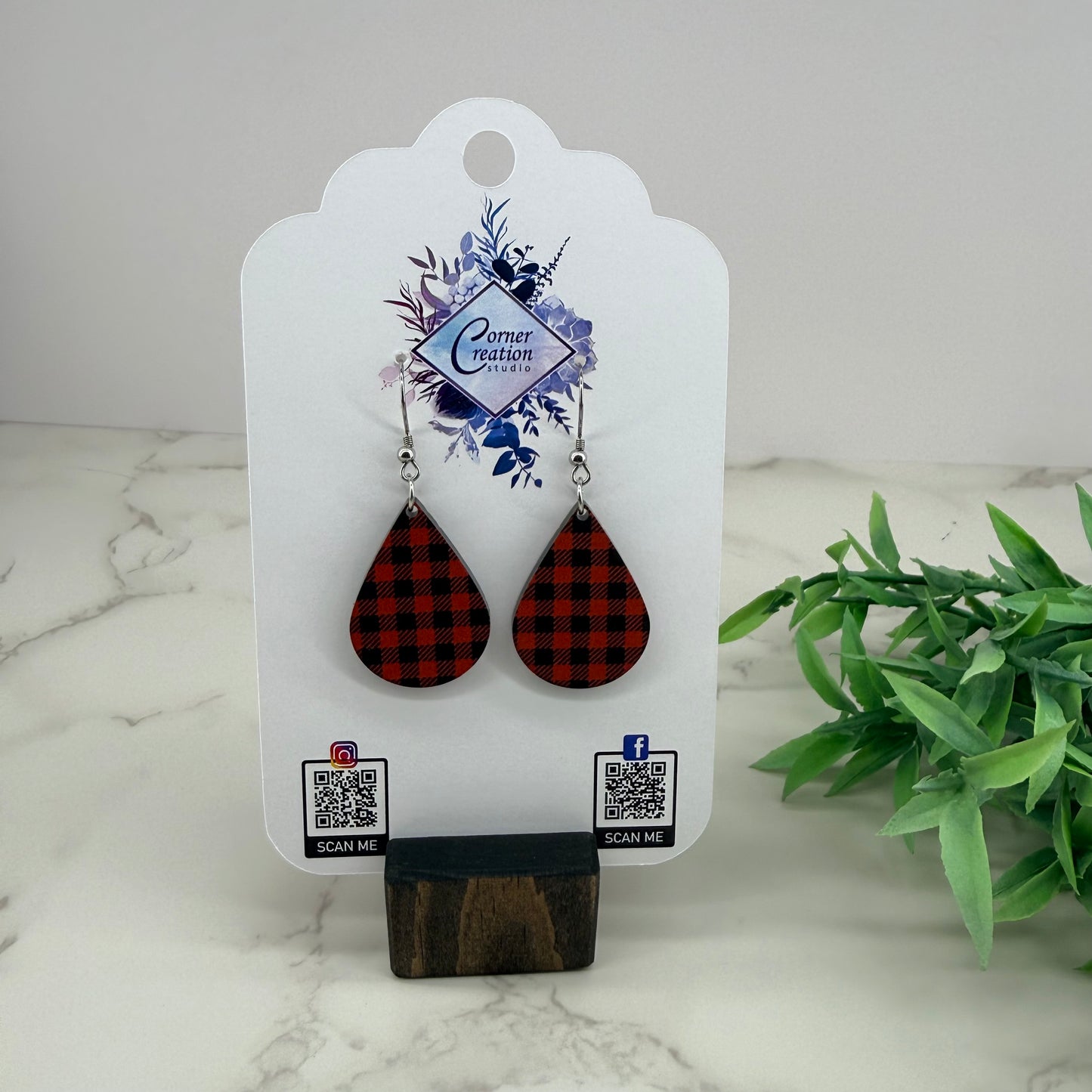 Buffalo Plaid Earring