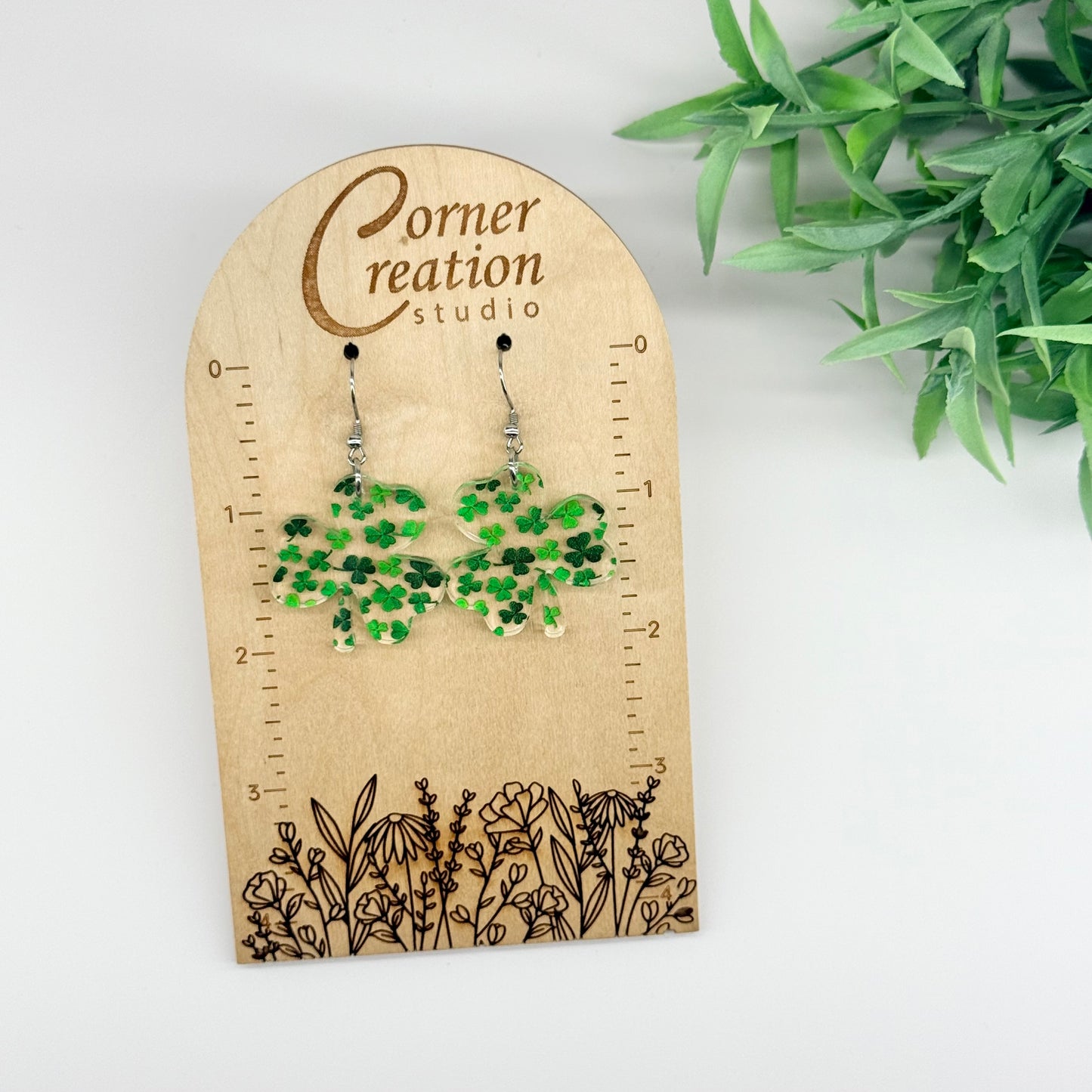 St. Patrick's Day Clover Earrings