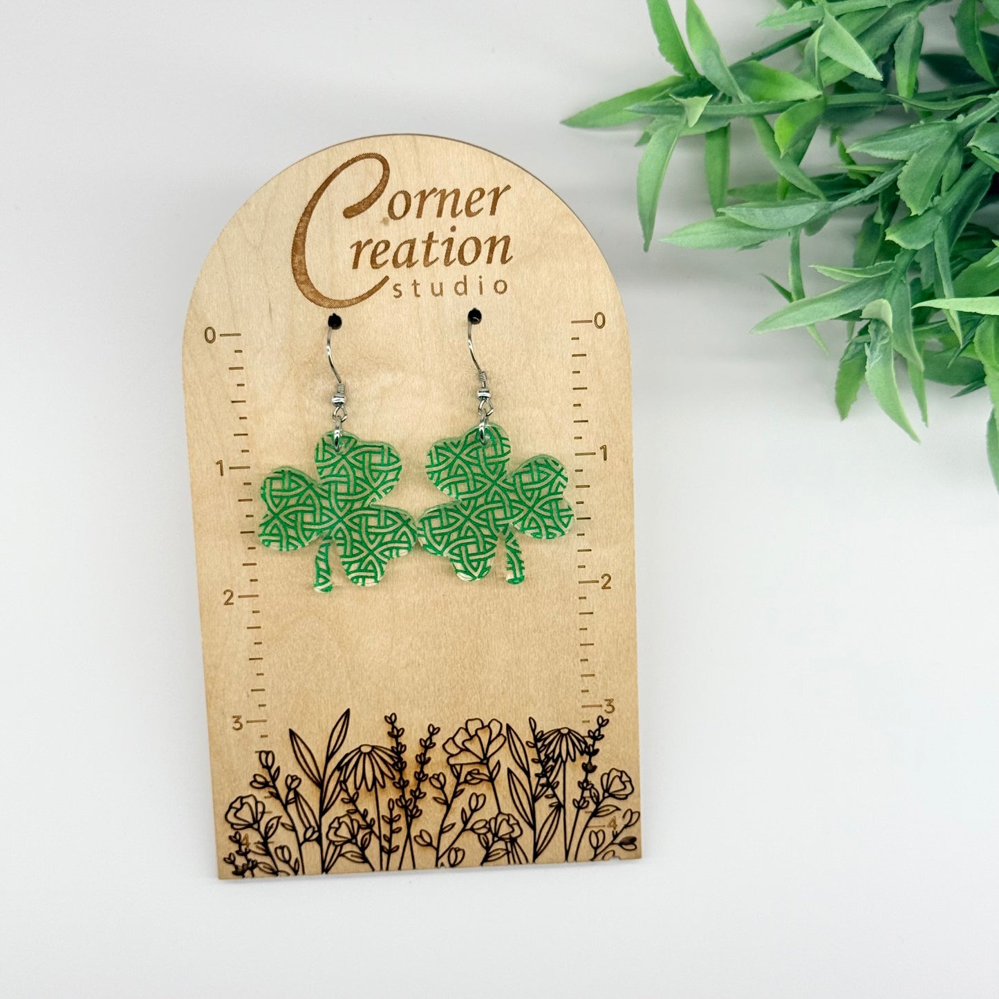 St. Patrick's Day Clover Earrings