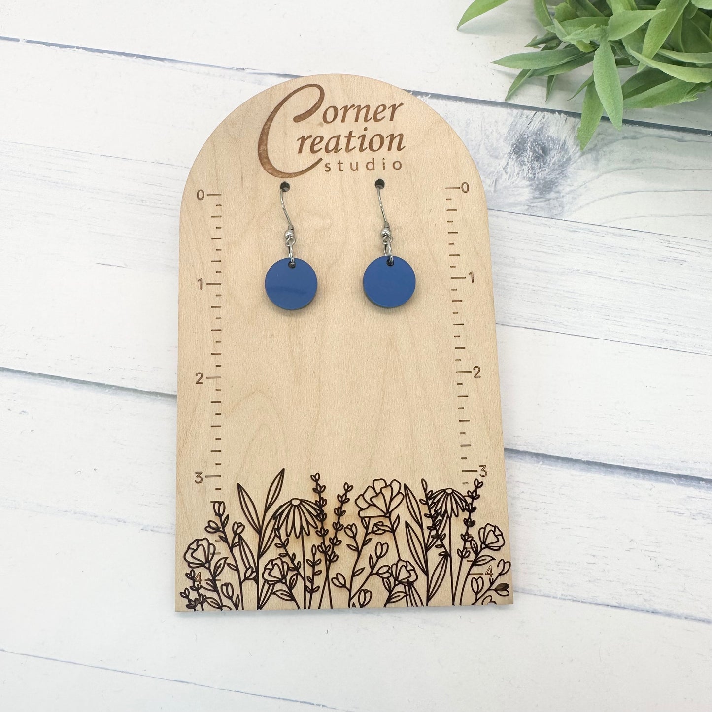 Metallic Blue Earrings