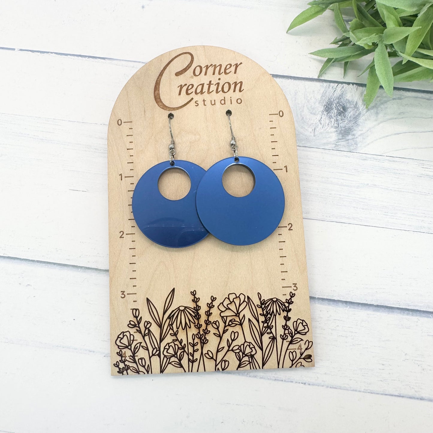 Metallic Blue Earrings