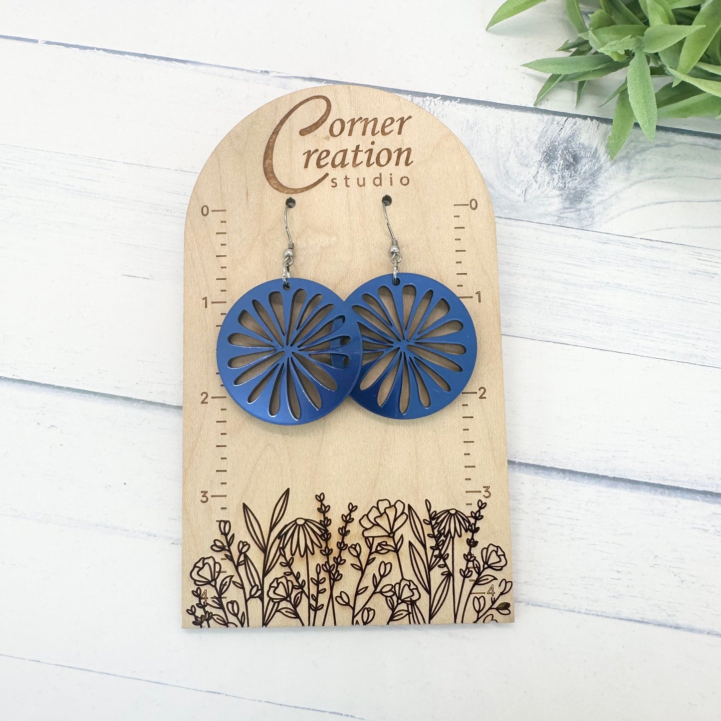 Metallic Blue Earrings