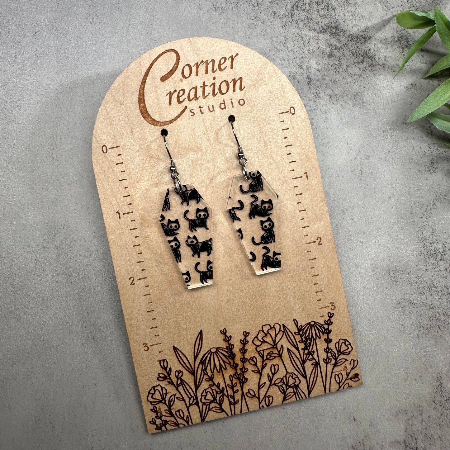 Skellington Cat Earrings