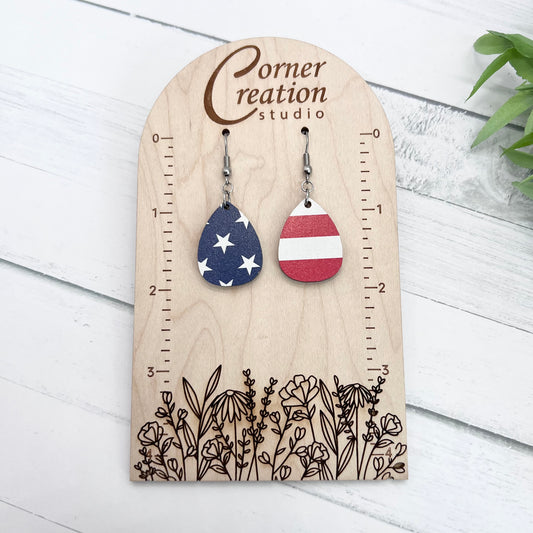 Patriotic Teardrop Earring