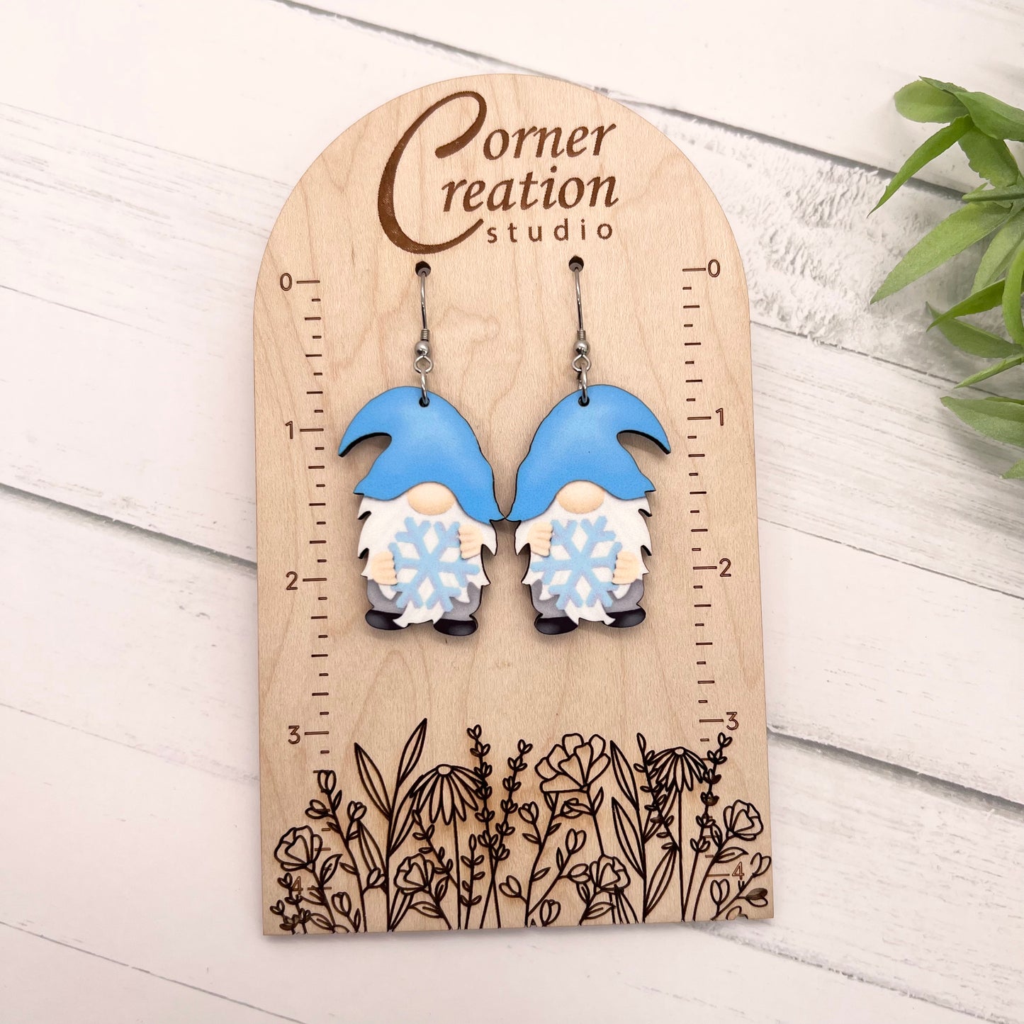 Gnome Snowflake Earring