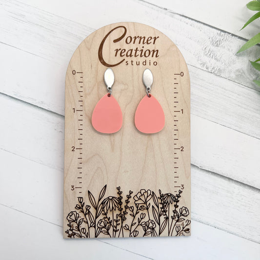 Coral Teardrop Earring