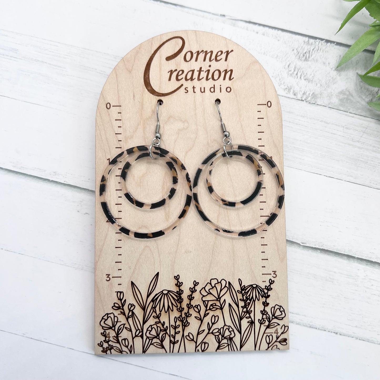 Leopard Nesting Hoop Earring