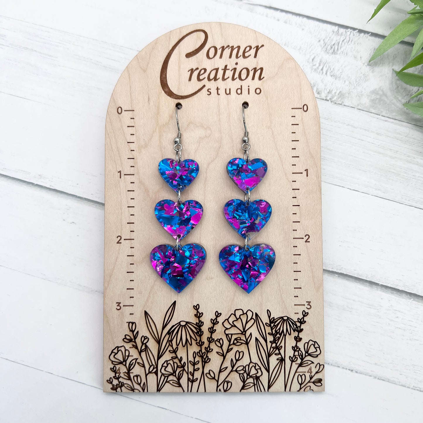 Cascading Heart Earring