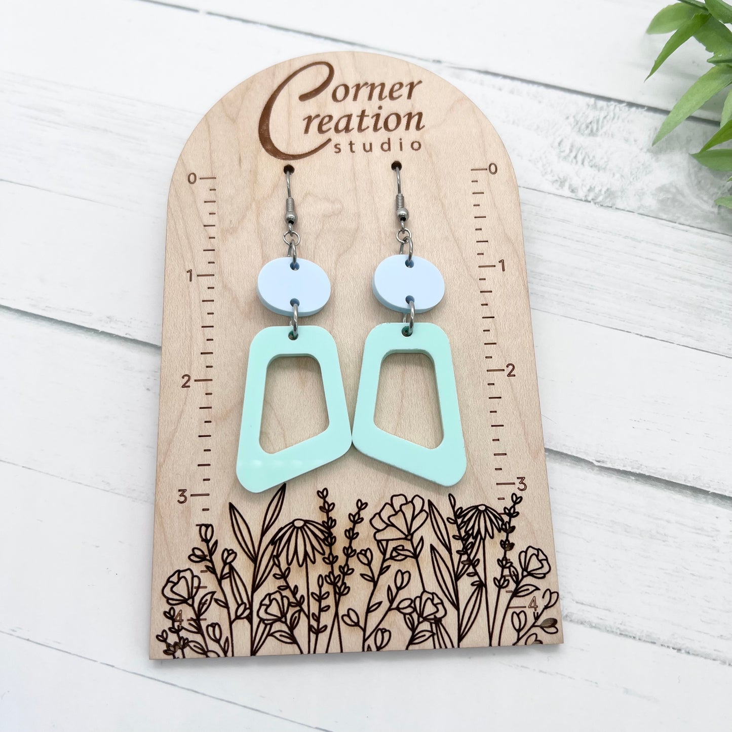 Geometric Slant Earrings