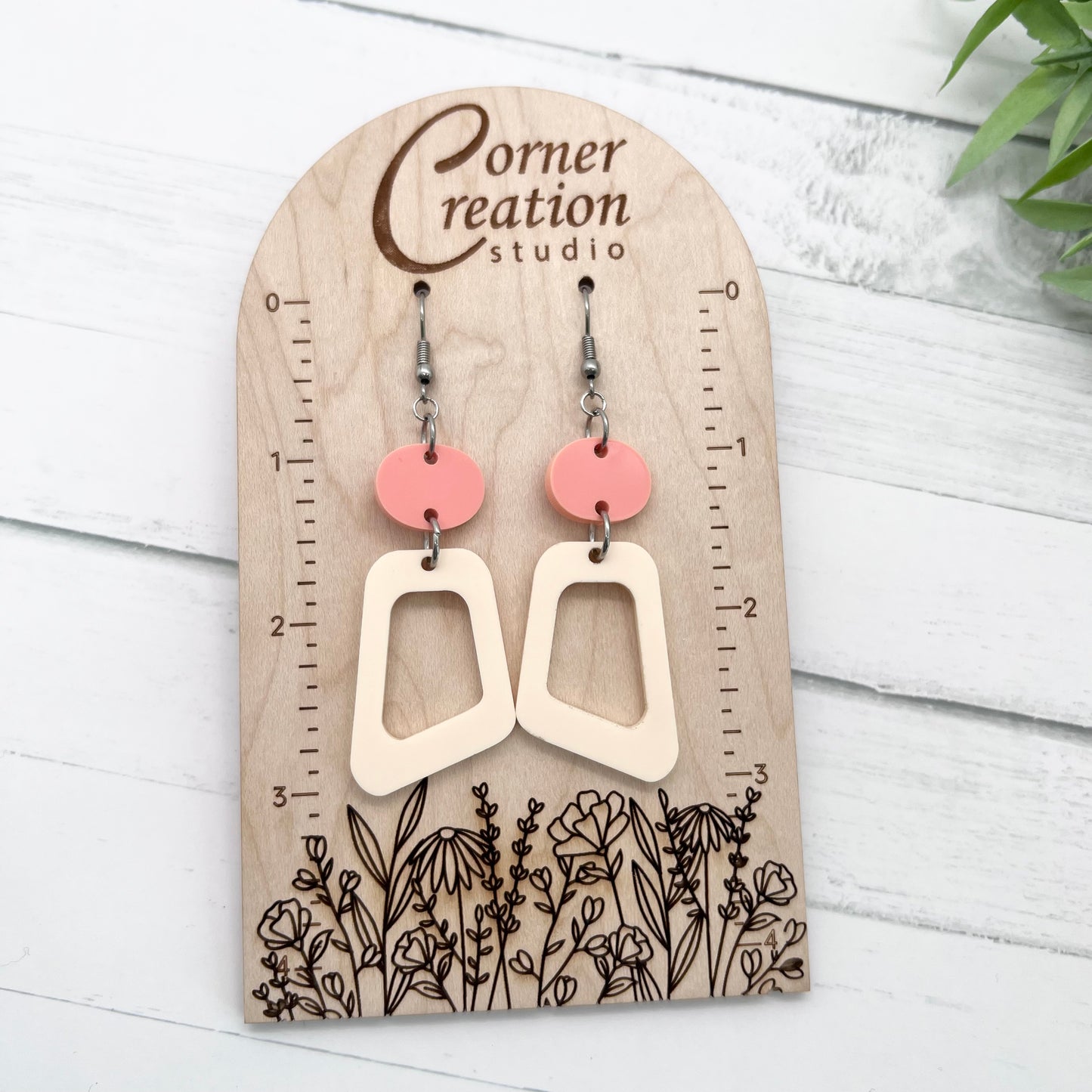 Geometric Slant Earrings