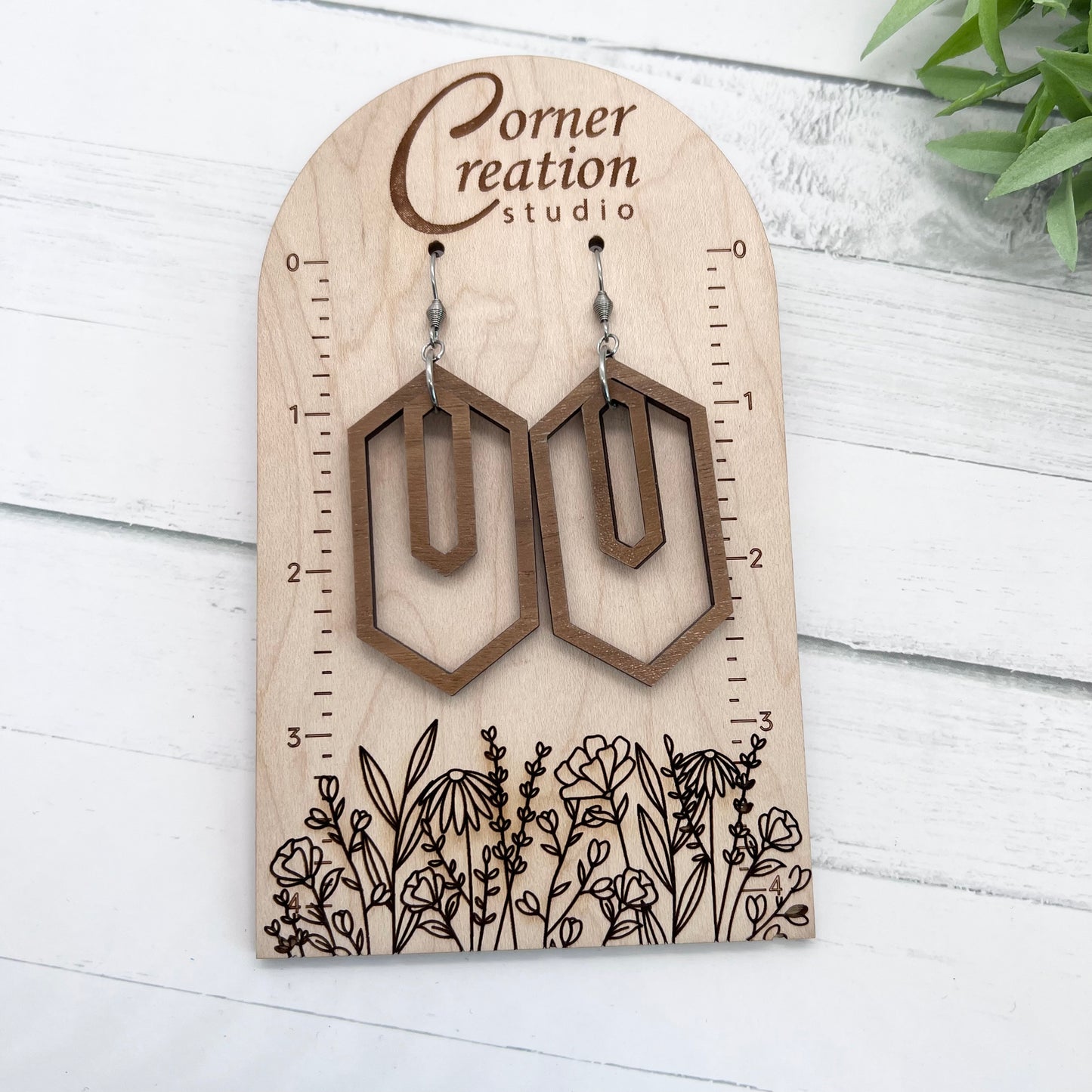 Elongated Hexagon Nesting Earring