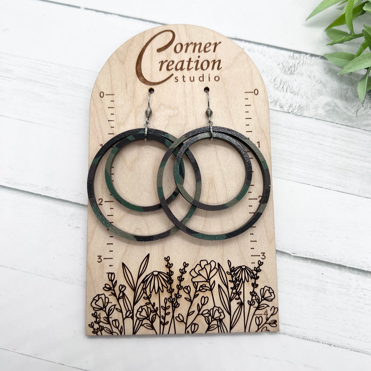 Camo Nesting Hoop Earring