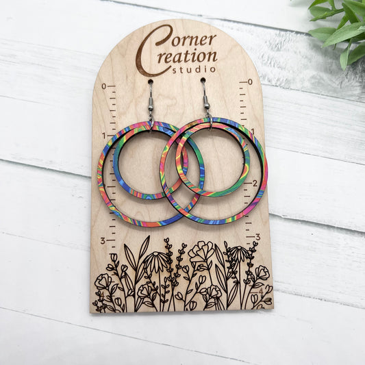 Groovy Rainbow Nesting Hoop Earring